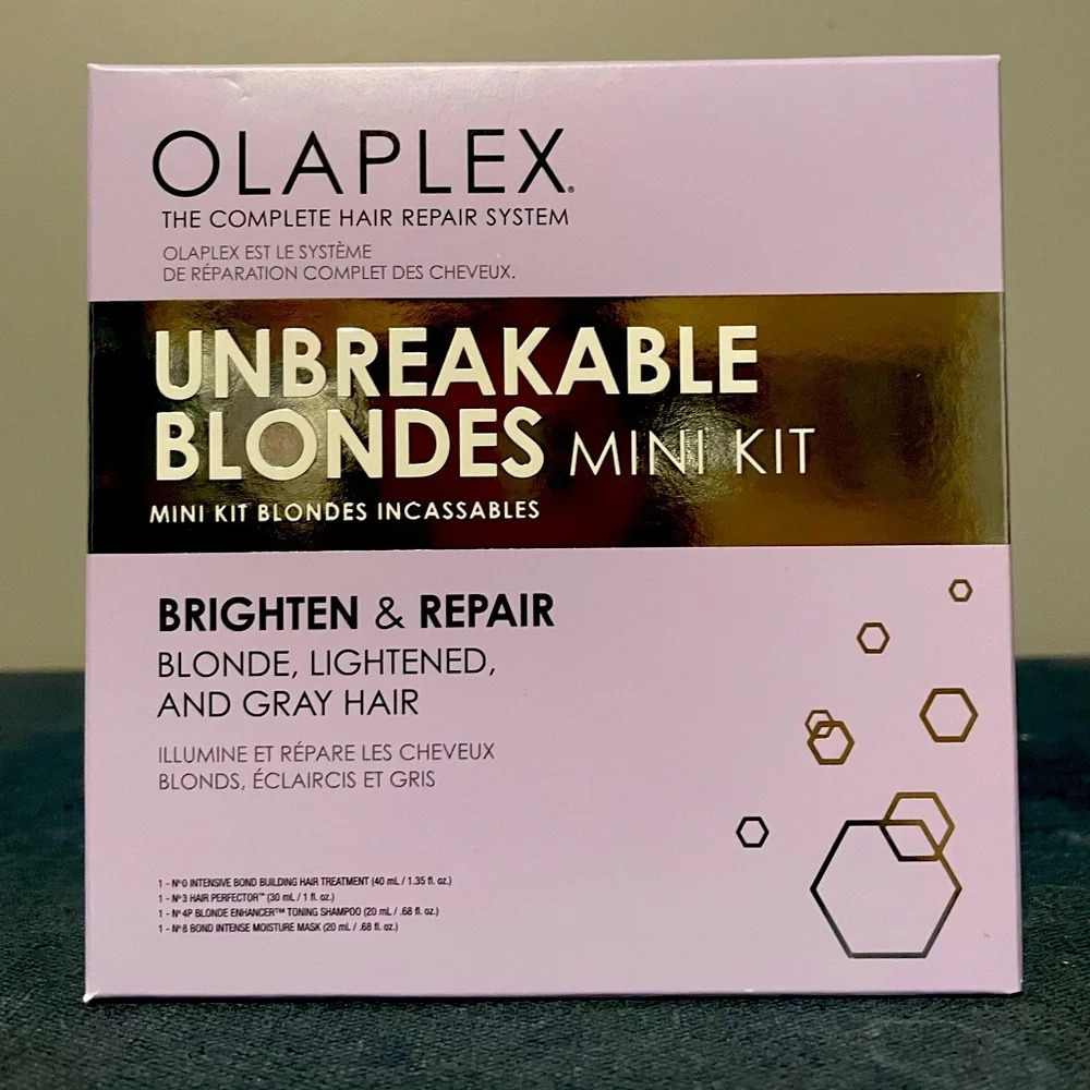 NEW - OLAPLEX Unbreakable Blondes kit-for blonde, gray or highlighted hair